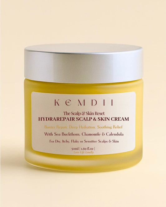 HydraRepair Scalp & Skin Cream - 72-Hour Hydration & Barrier Repair for Dry, Sensitive Scalps & Skin 50ml KEMDII